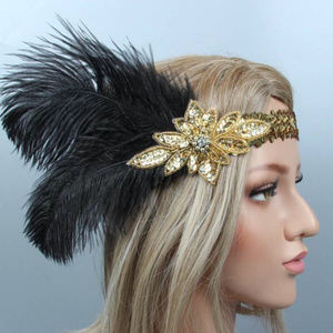 RETRO STAGE 1920s Sequinned Flapper Headband